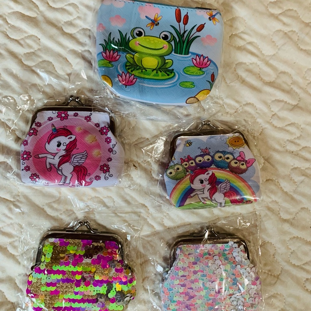Colorful Kids Coin Purses Set/5